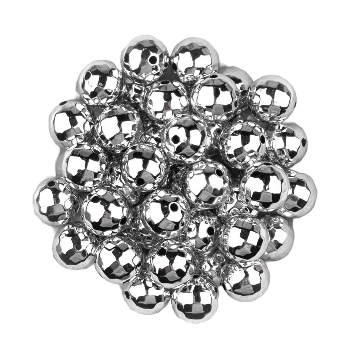 Acrylic beads Facetto - 16 mm - Silver - Image 2
