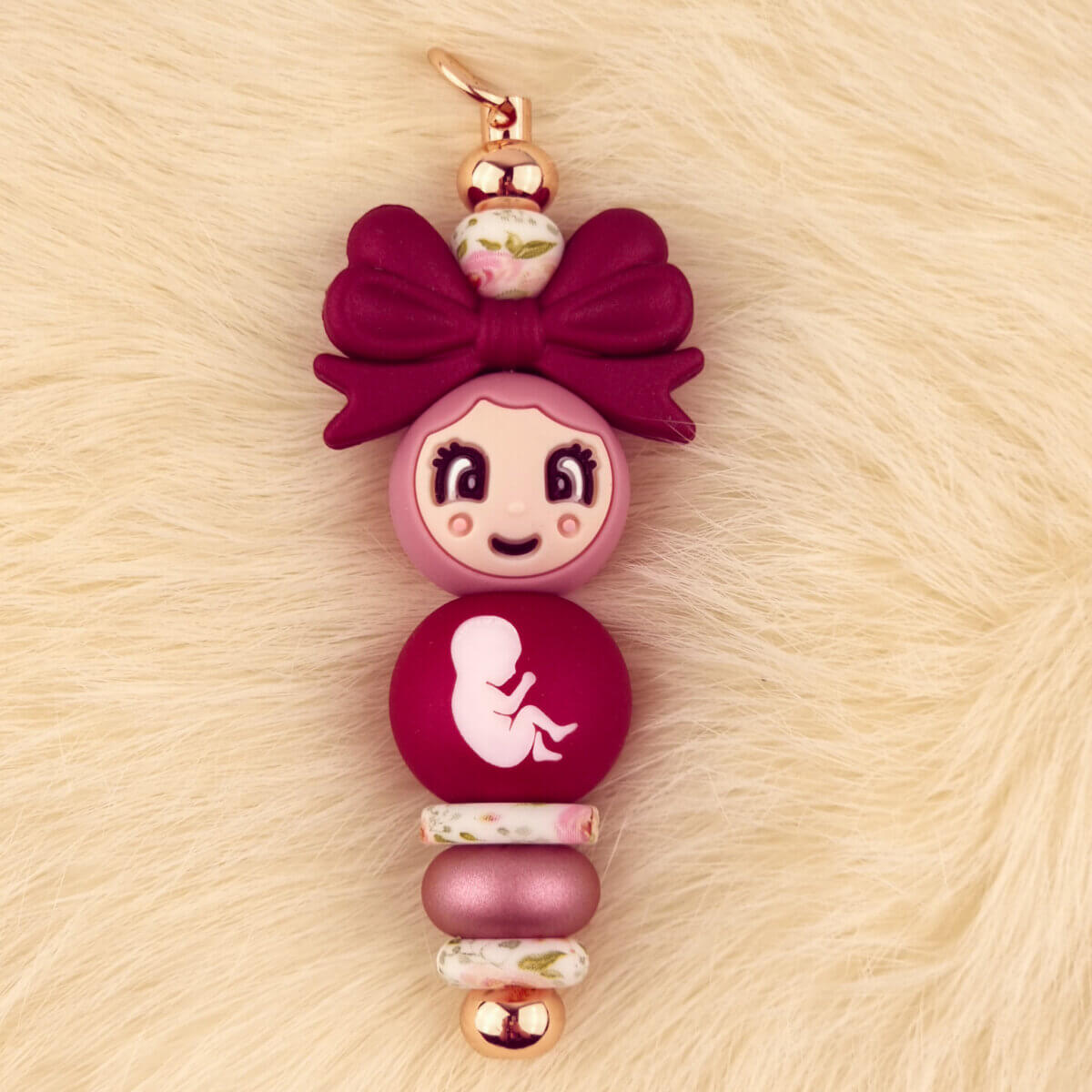 DIY Siliconen Kralen Pakket - Setje Mommy To Be - Red Nugget - met Hangers – Bild 3