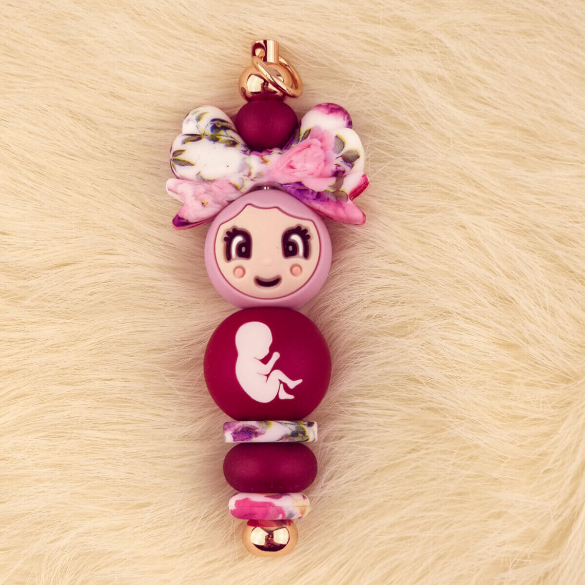 DIY Siliconen Kralen Pakket - Setje Mommy To Be - Red Nugget - met Hangers – Bild 2