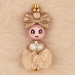 DIY Siliconen Kralen Pakket - Gelukspoppetje Mama - Golden / Wood