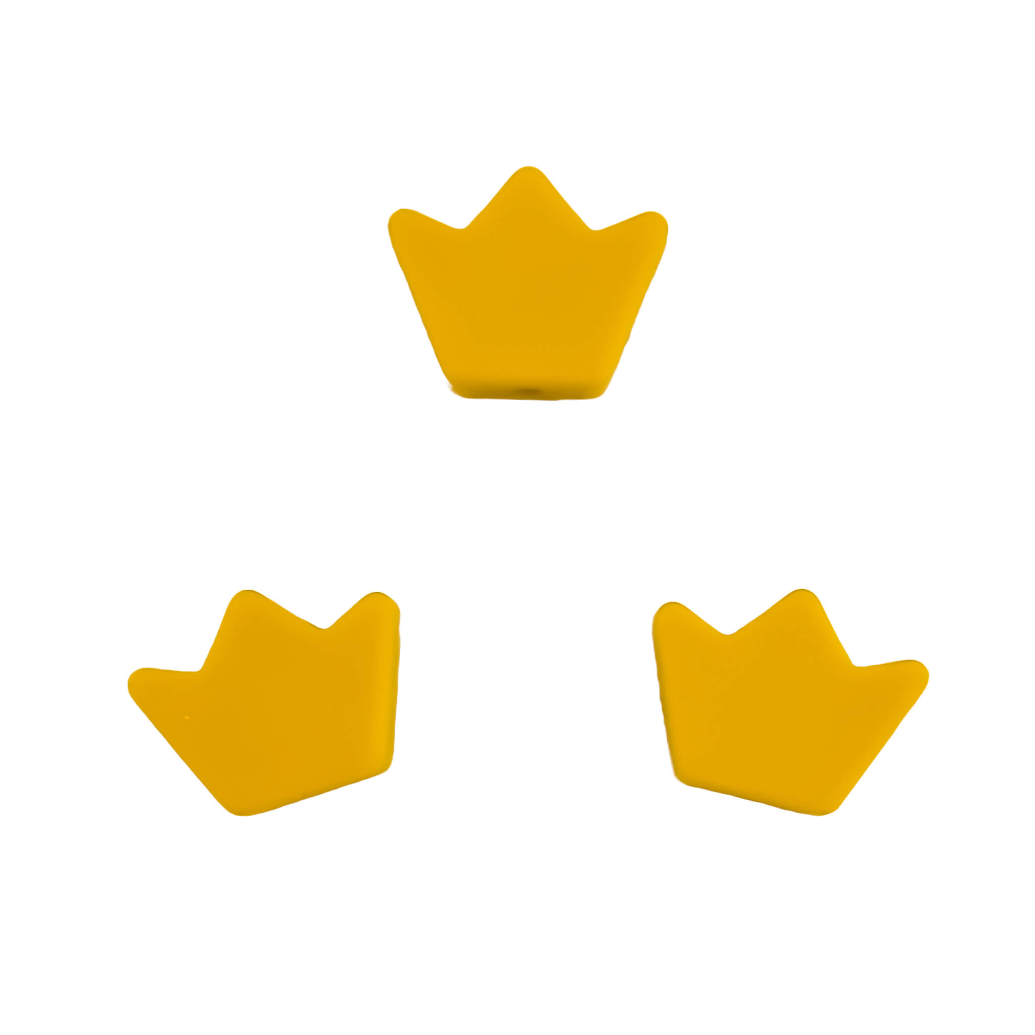 Silicone beads crown ochre yellow king's day Silicone beads crown ochre yellow king's day