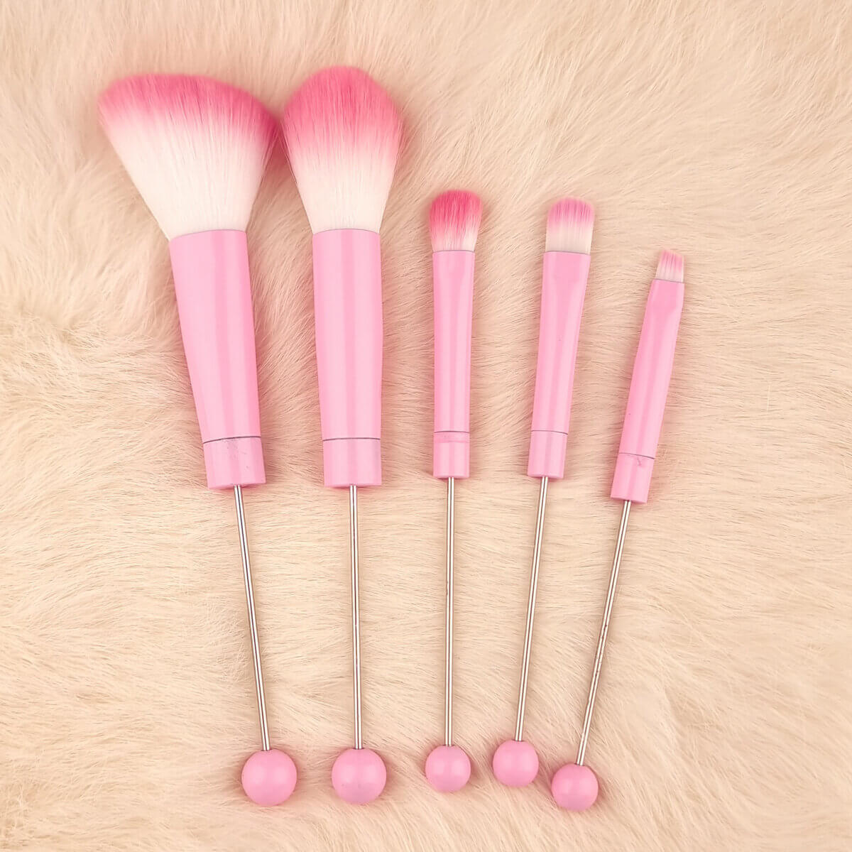 Makeup Make-up Roze Borstel Rijgbaar Siliconen kralen Gepersonaliseerd Cadeautje Mama Dochter Feestdag Bruiloft