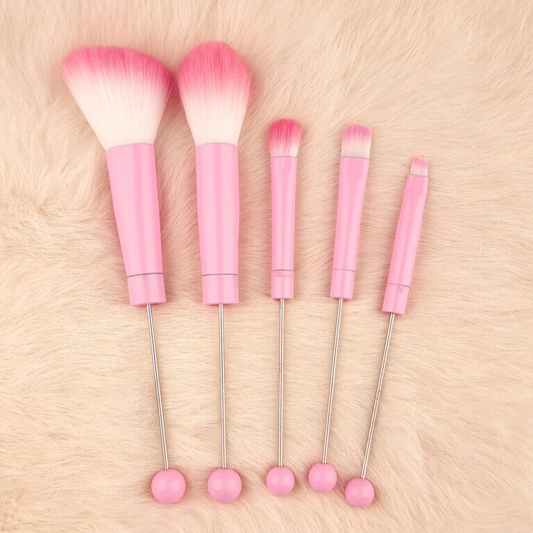 Makeup Make-up Roze Borstel Rijgbaar Siliconen kralen Gepersonaliseerd Cadeautje Mama Dochter Feestdag Bruiloft