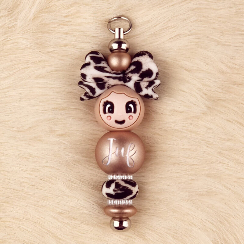 DIY Siliconen Kralen Pakket - Gelukspoppetje Juf - Champagne Nugget