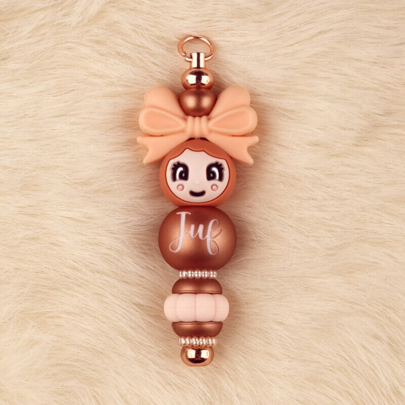 DIY Siliconen Kralen Pakket - Gelukspoppetje Juf - Copper Nugget Pompoen