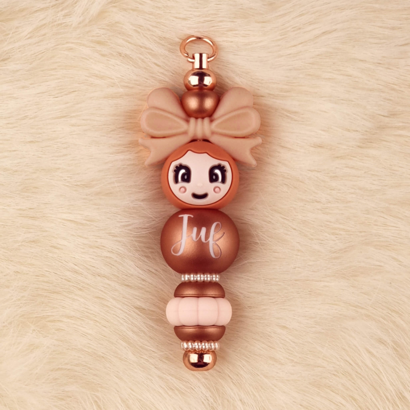DIY Siliconen Kralen Pakket - Gelukspoppetje Juf - Copper Nugget Pompoen