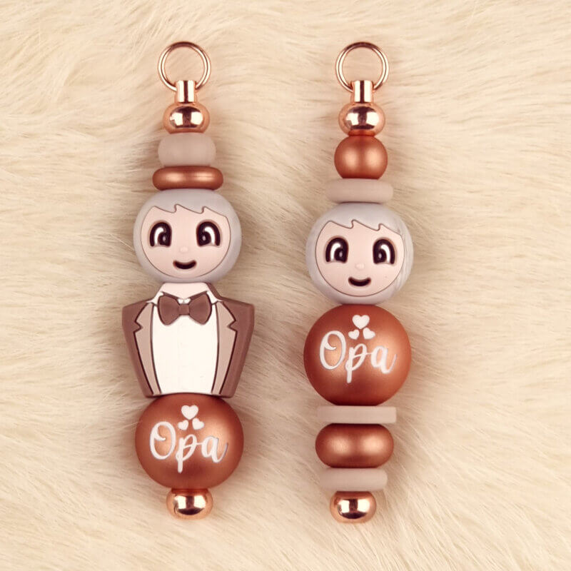 DIY Siliconen Kralen Pakket - Set Opa - Copper Nugget