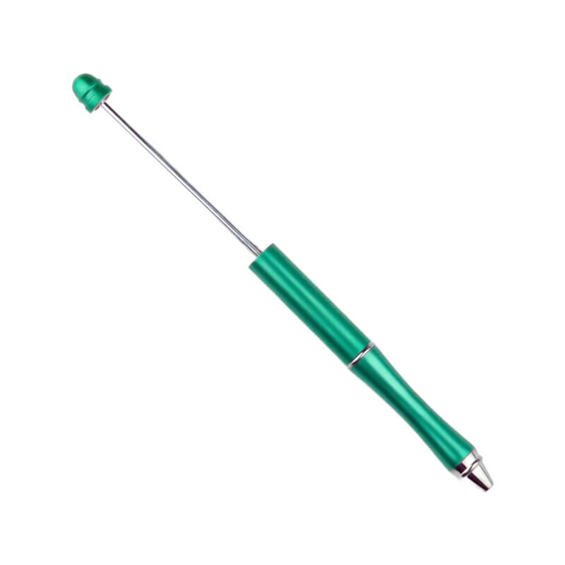 Metalen Kralenpen - Juffen Cadeau - Klavertjes Groen - Per 3 stuks