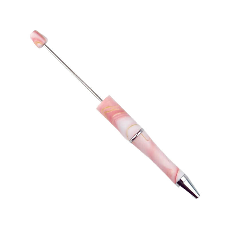 Stylo à billes - Cadeau pour femmes - Marbre rose foncé - Par 3 pièces