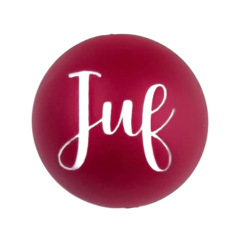 Silikonperle - Graviert - Roter Nugget - Lehrer - 20 mm