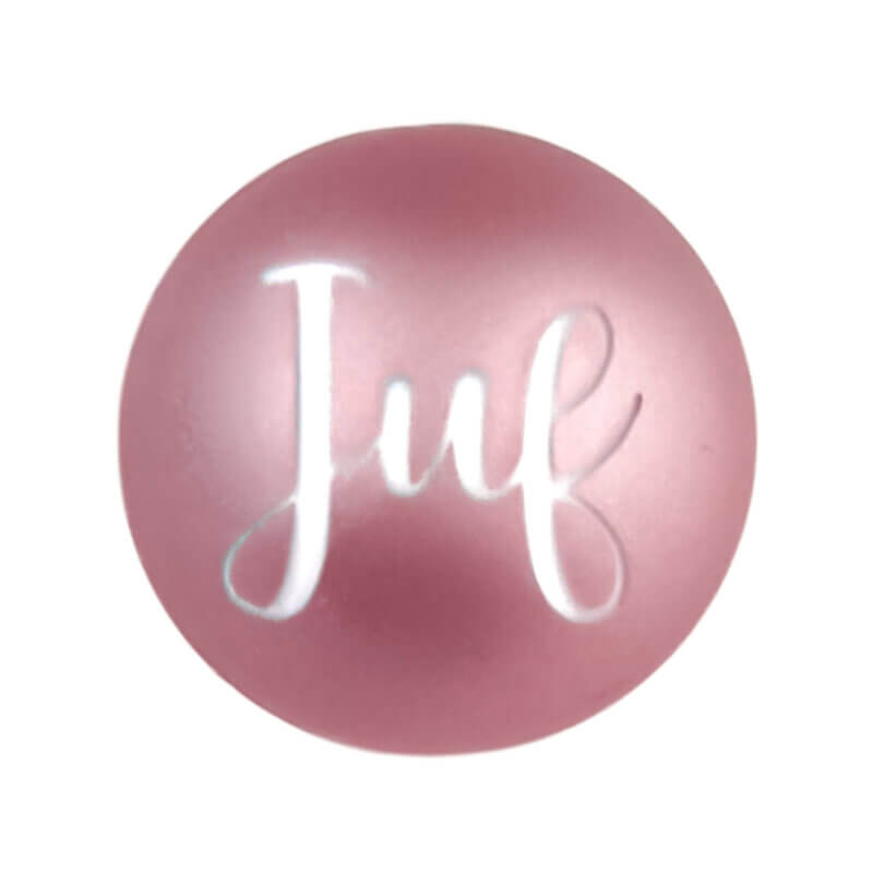 Silikonperle - Graviert - Rose Nugget - Lehrer - 20 mm