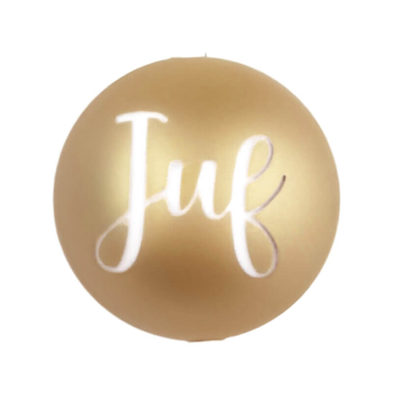 Silikonperle - Graviert - Golden Nugget - Lehrer - 20 mm