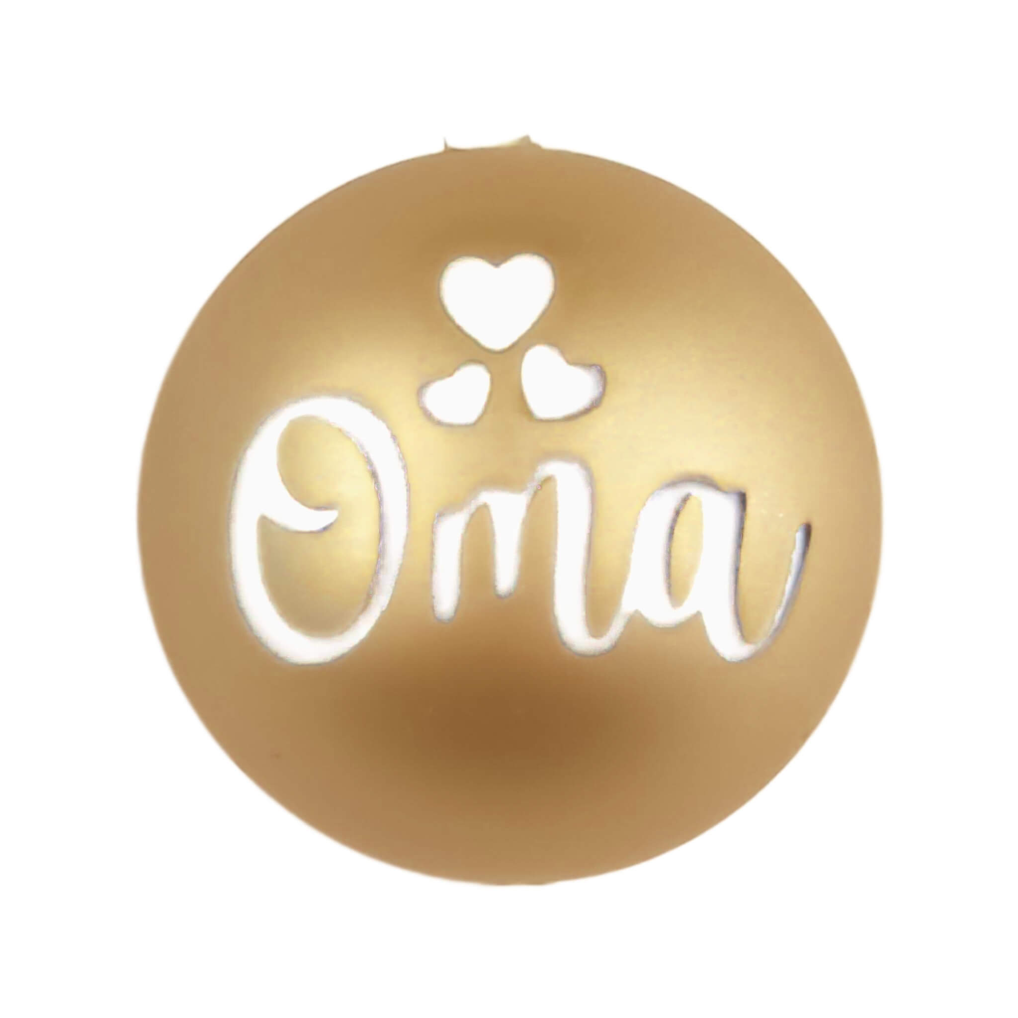 20240519_185742 Silikonperle - Graviert - Golden Nugget - Oma - 20 mm – Bild 1