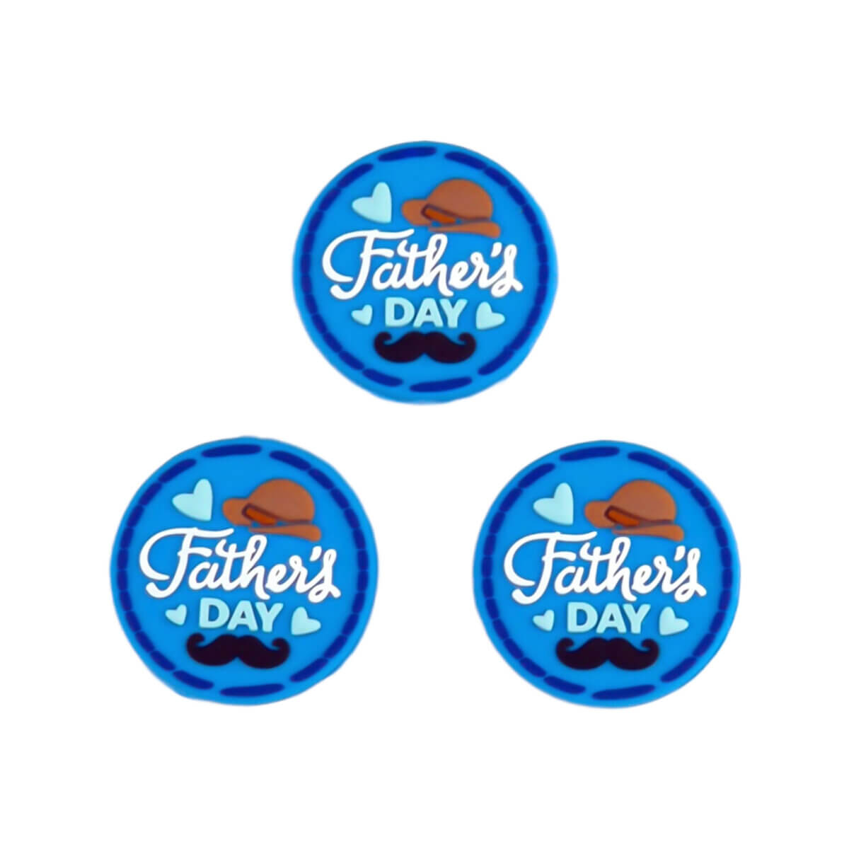 Silikonperlen Vatertag rund Blau Großhandel