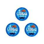 Silikonperlen Vatertag rund Blau Großhandel