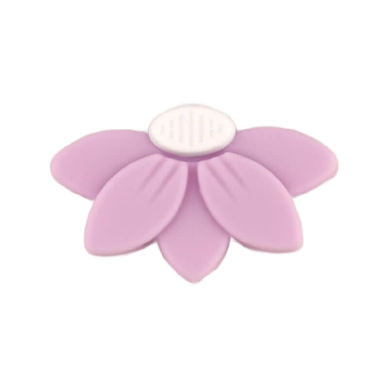 Silikonperlen - Halbes Gänseblümchen/Blume - Puderflieder