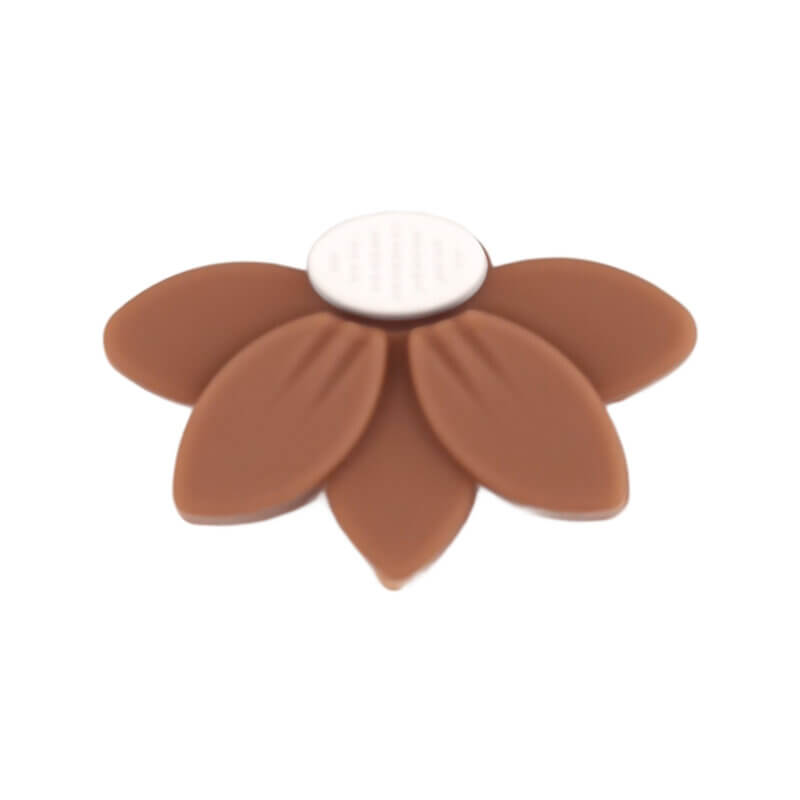 Silikonperlen - Halbes Gänseblümchen/Blume - Vollmilchschokolade