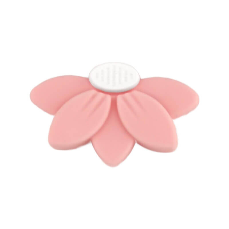 Silikonperlen - Halb Gänseblümchen/Blume - Pfirsichrosa