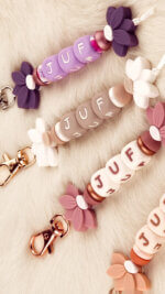 DIY Siliconen Kralen Pakket - Juffen Sleutelhangers Halve Bloem - Afbeelding 3