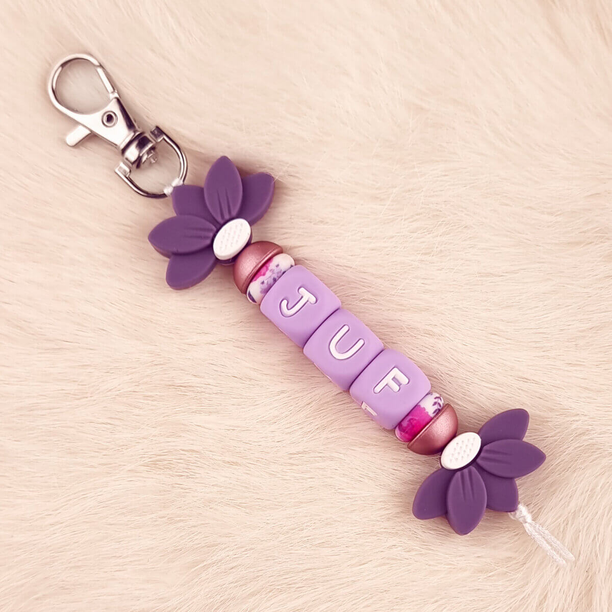 DIY Siliconen Kralen Pakket - Juffen Sleutelhangers Halve Bloem - Afbeelding 8