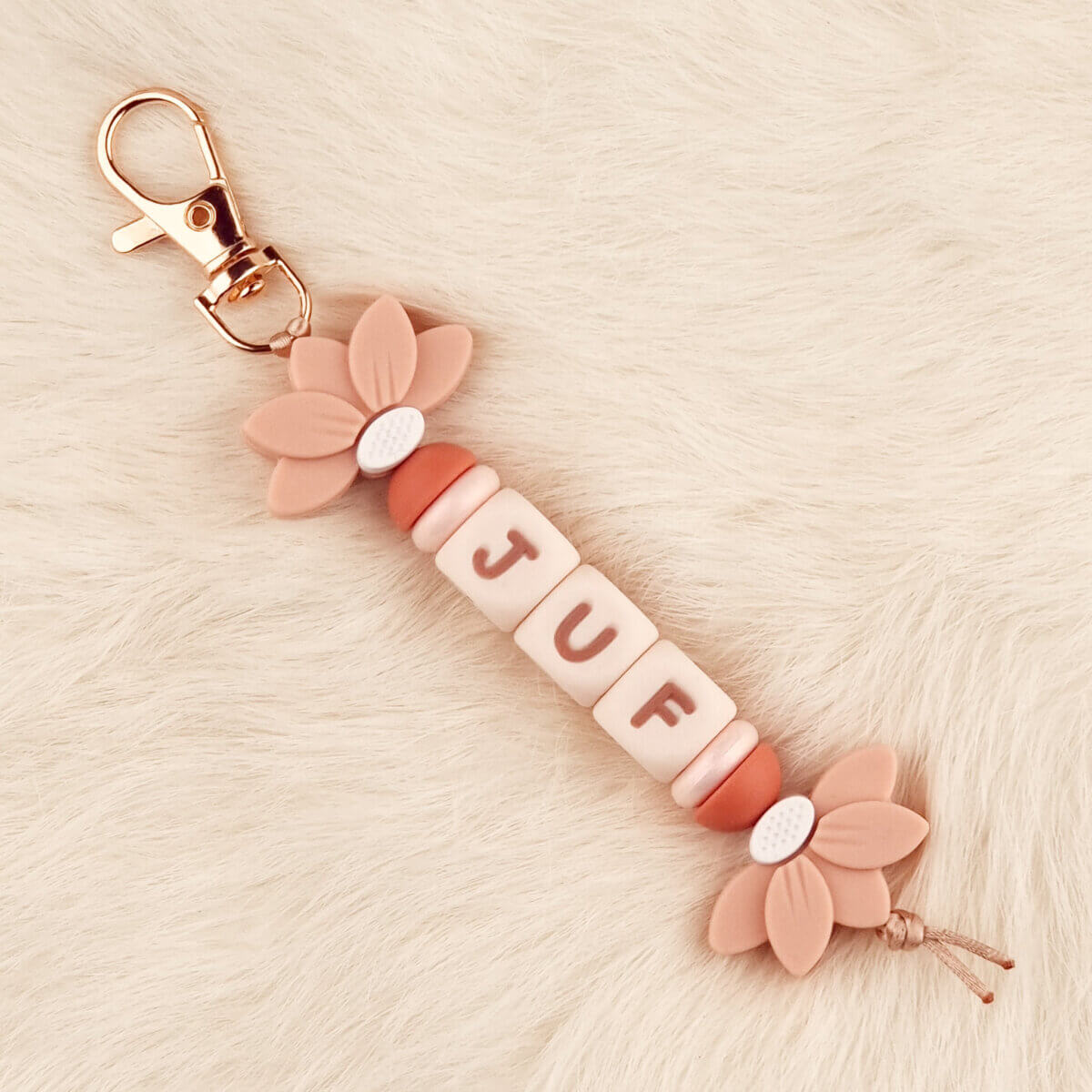 DIY Siliconen Kralen Pakket - Juffen Sleutelhangers Halve Bloem - Afbeelding 6