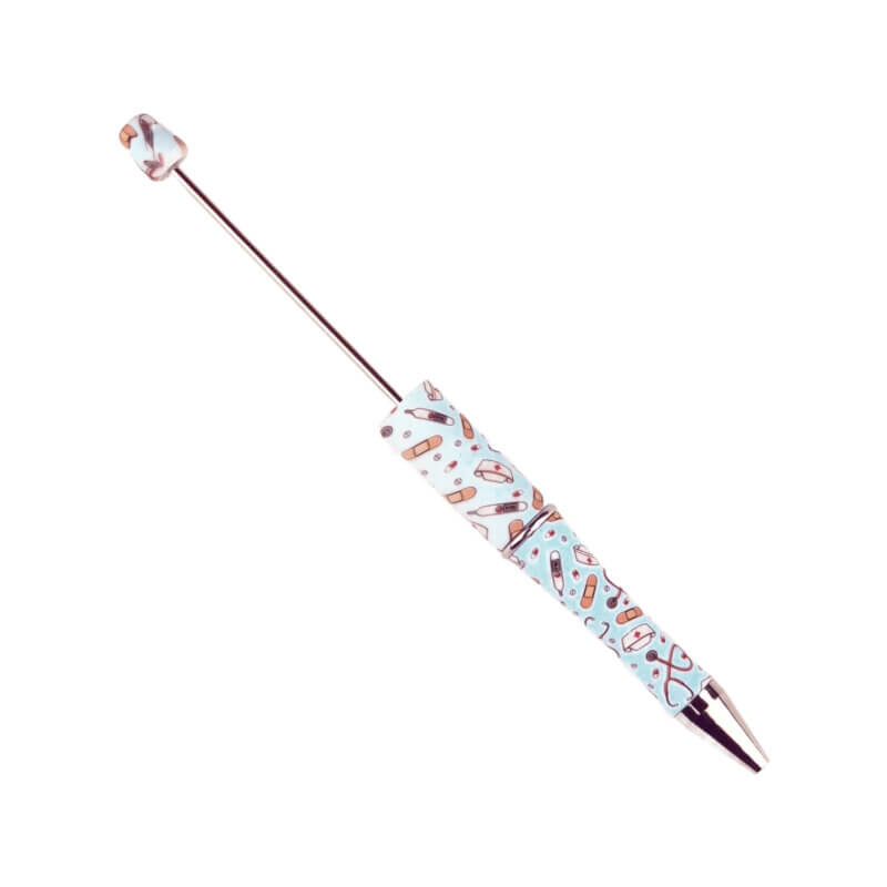 Stylo à billes - Cadeau de jeune fille - Infirmière - Bleu Paradis - Par 3 pièces