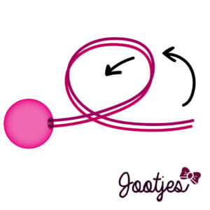 DIY sleutelhanger maken eind knoop tutorial