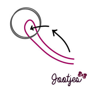 DIY sleutelhanger maken begin lus tutorial