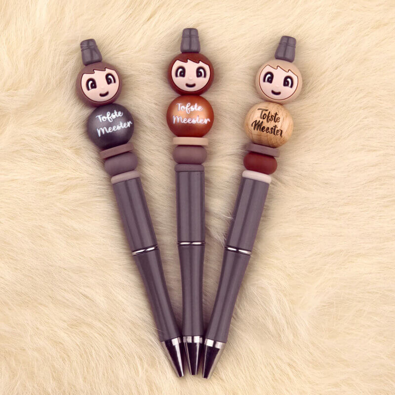 DIY Siliconen Kralen Pakket - Pennenset Meester - Bruin