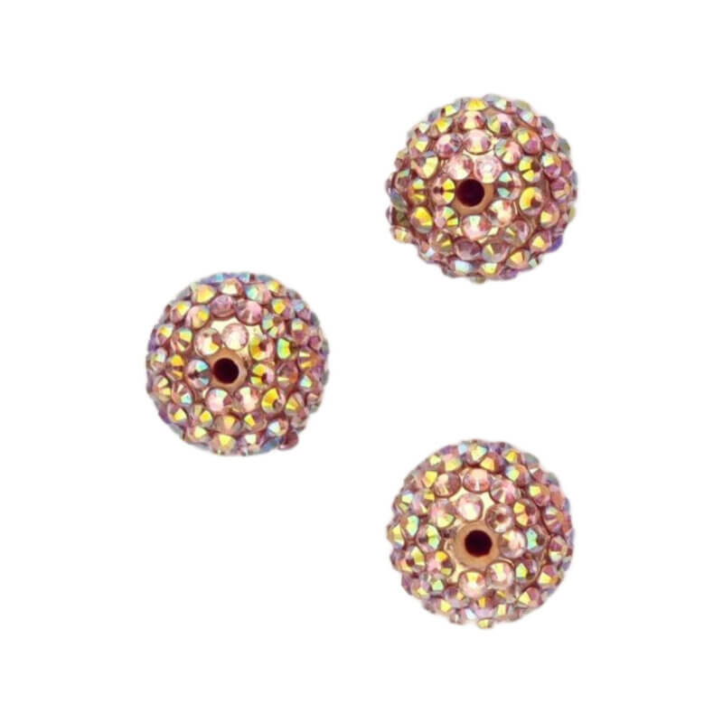 Acrylperlen mit Steinen Champagner