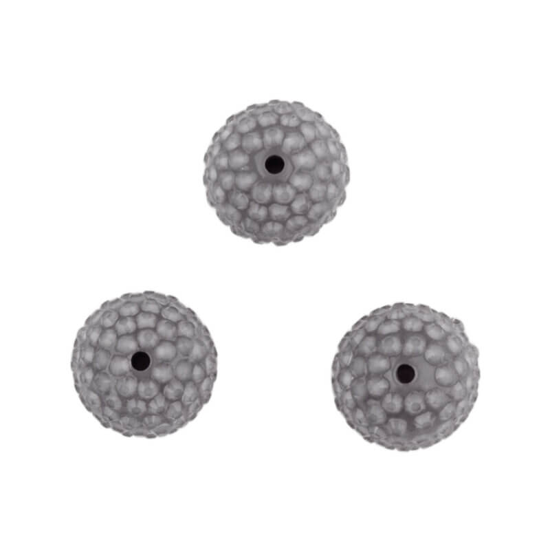 Acryl kralen met Steentjes - 20 mm - Midden Grijs