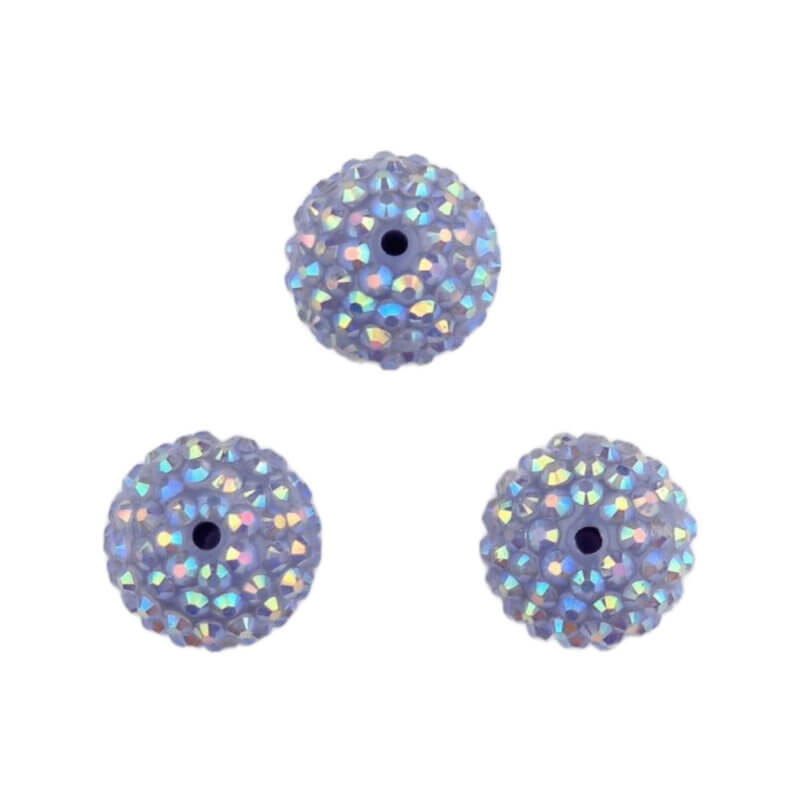 Acryl kralen met Steentjes - 20 mm - Middel Poeder Blauw