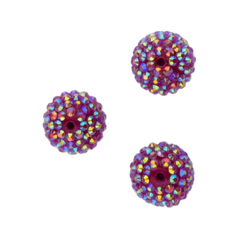 Acryl kralen met Steentjes - 20 mm - Berry