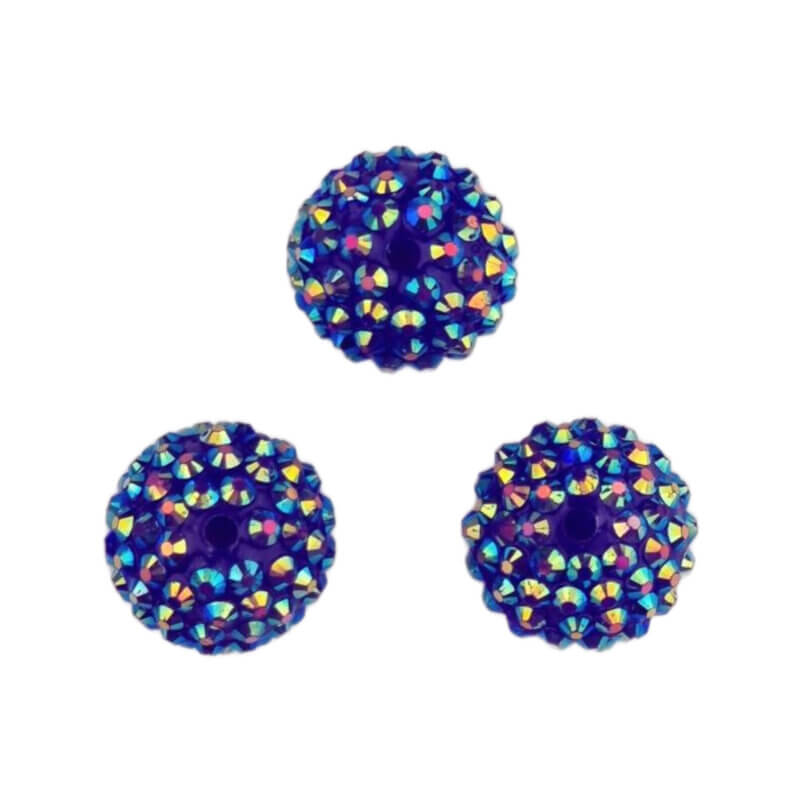 Acryl kralen met Steentjes - 20 mm - Navy