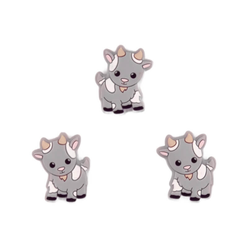 Siliconen  Kraal - Geitje - Grijs