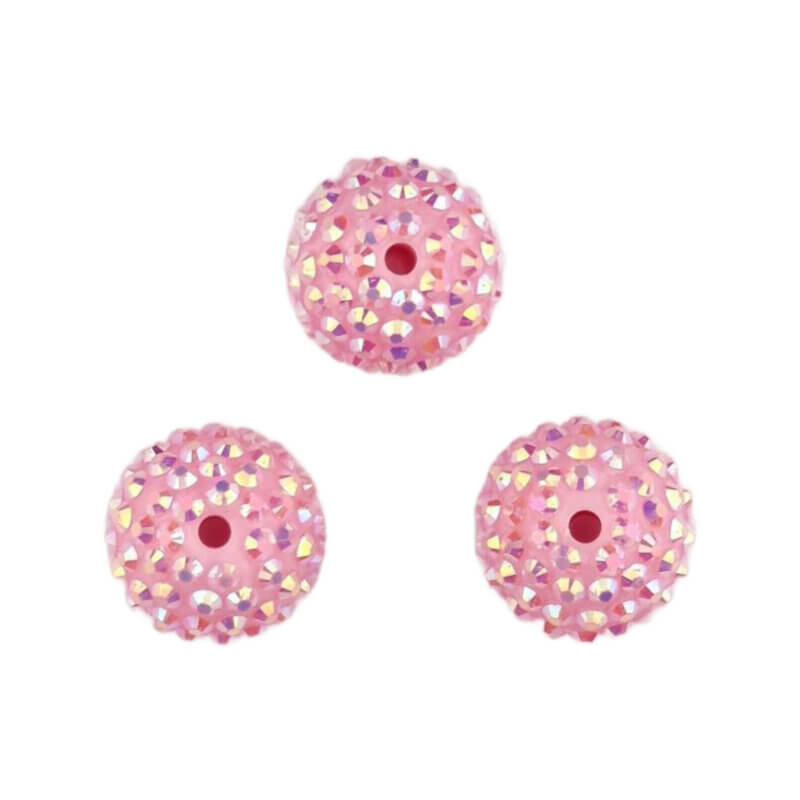 Acryl kralen met Steentjes - 20 mm - Zacht Roze