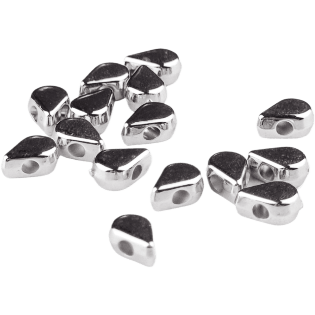 Acrylperlen - Tropfen - 6 mm - Silber – Bild 2