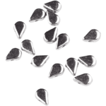 Acrylperlen - Tropfen - 6 mm - Silber