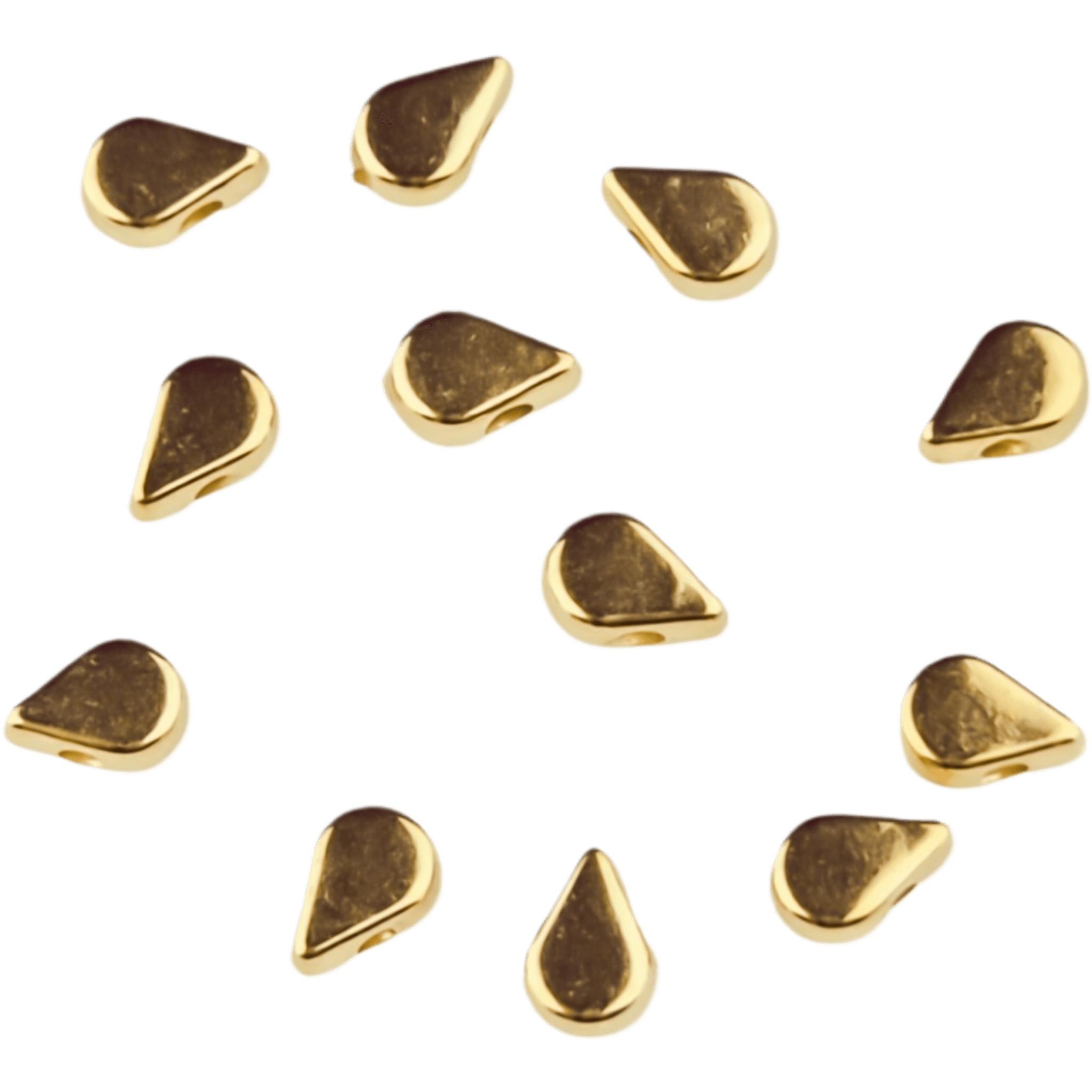 20240704_154256 Perles acryliques - goutte - 6 mm - or blanc – Image 1