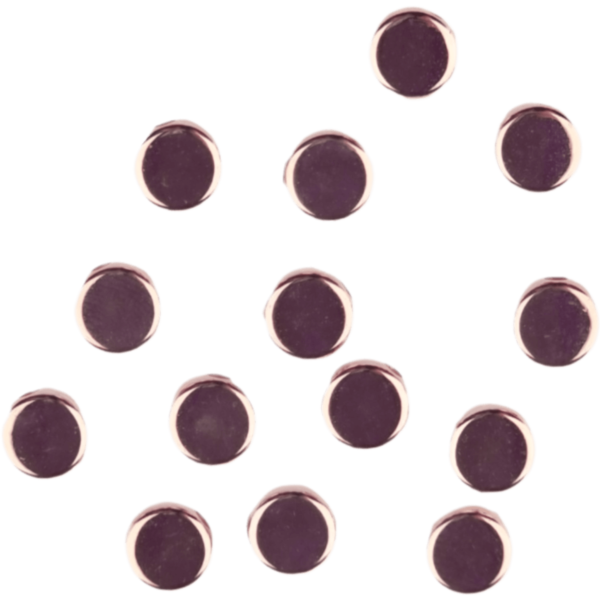 Acryl kralen - Schijfjes plat - 6 mm - Rose Goud - Afbeelding 2