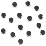 Acryl kralen - Schijfjes plat - 6 mm - Zilver