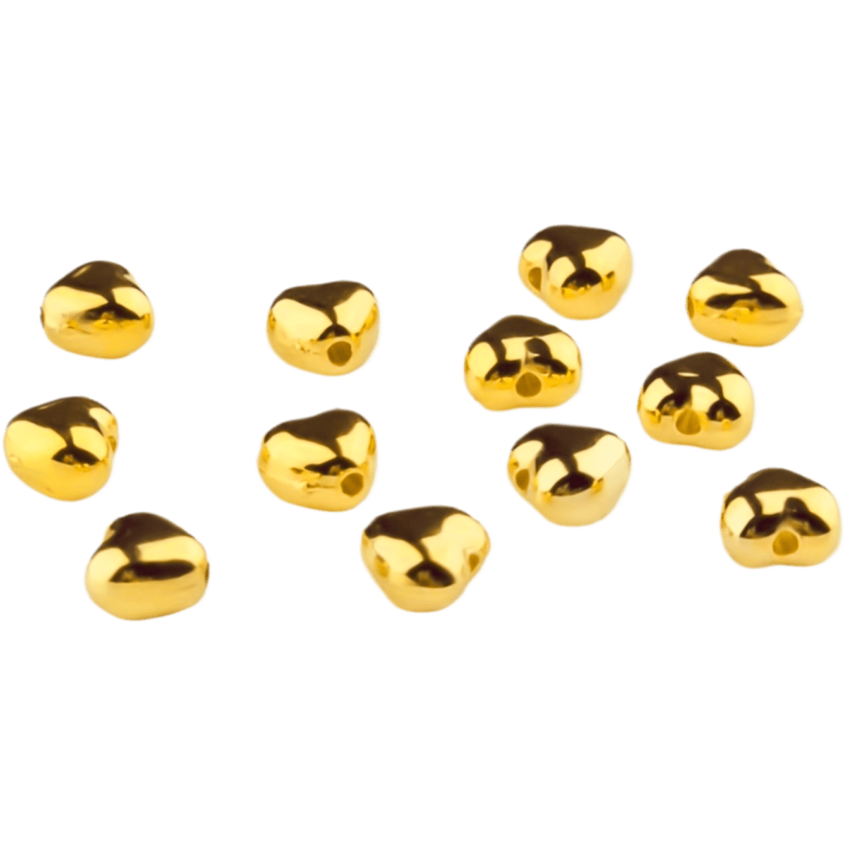 Acryl kralen - Hartje - 6 mm - Goud - Afbeelding 2