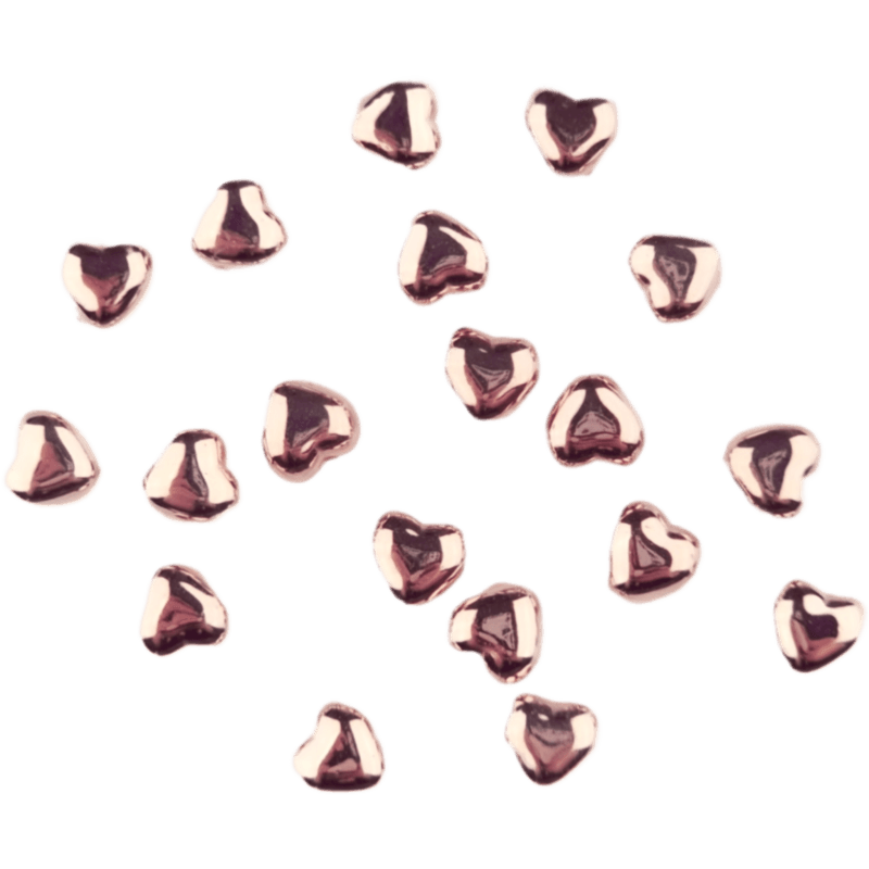 Acryl kralen - Hartje - 6 mm - Rose Goud
