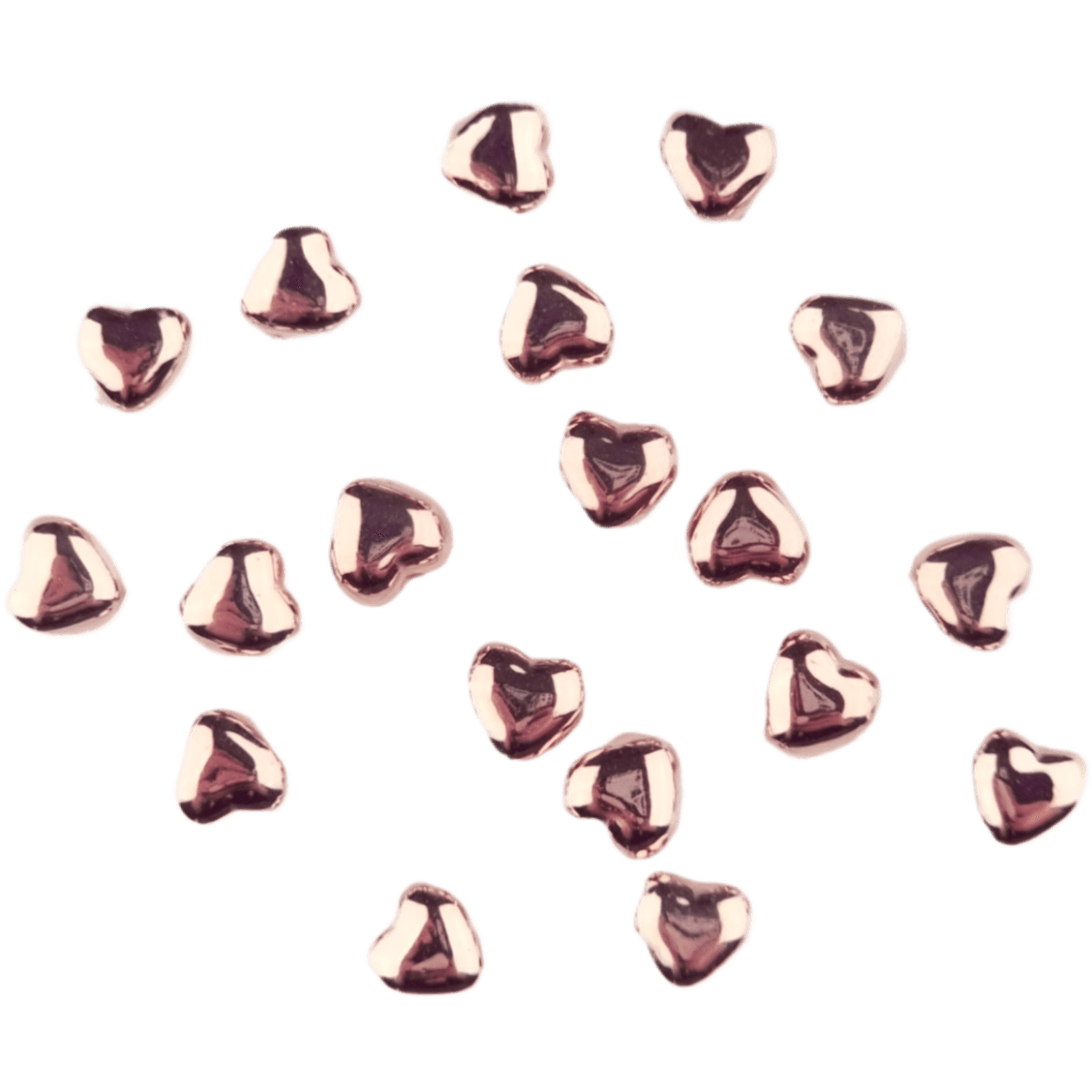 20240704_154854 Acryl kralen - Hartje - 6 mm - Rose Goud - Afbeelding 1