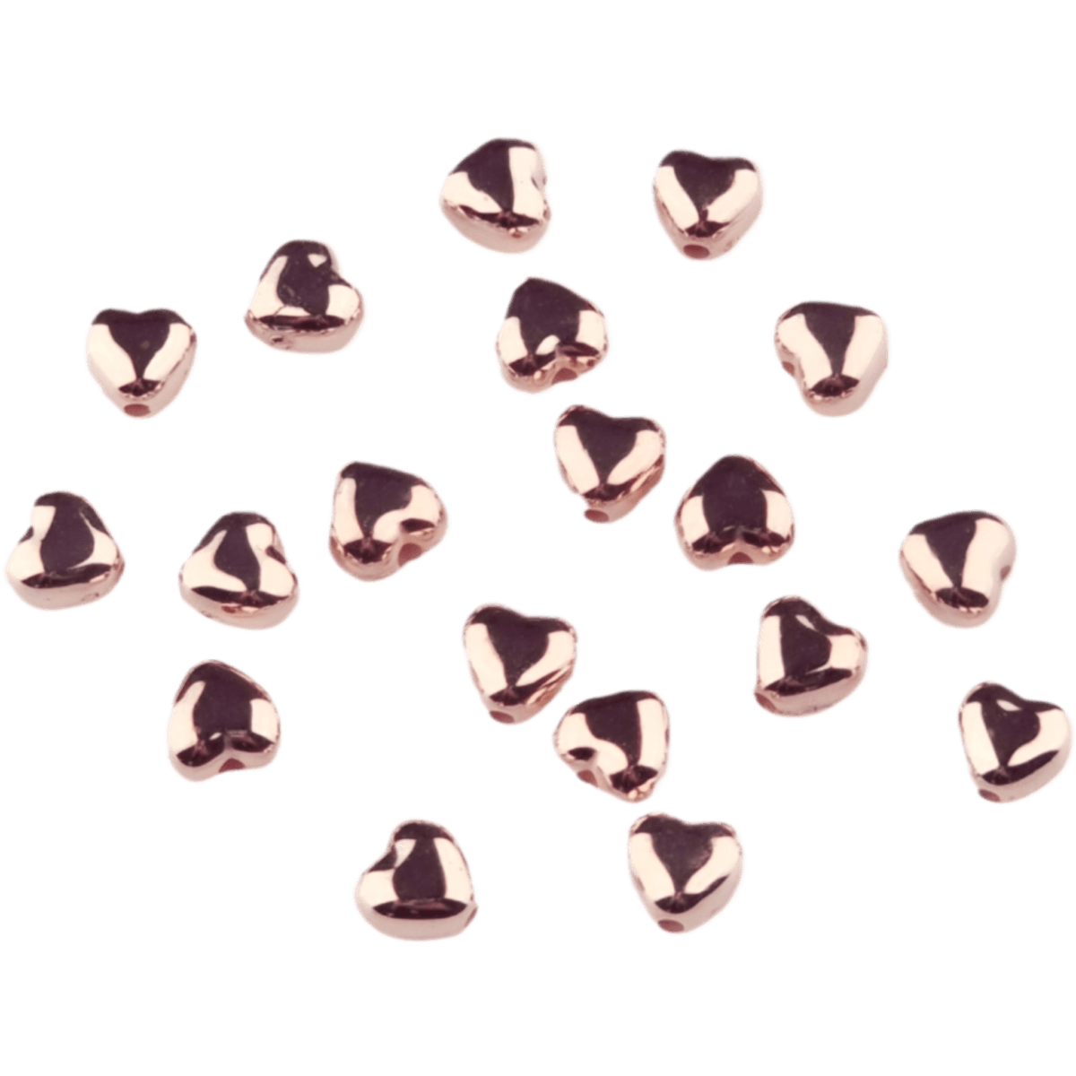 Acryl kralen - Hartje - 6 mm - Rose Goud - Afbeelding 2