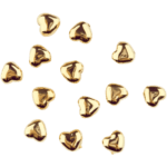 Acryl kralen - Hartje - 6 mm - Wit Goud