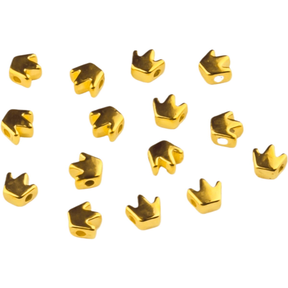 Acryl kralen - Kroon - 6 mm - Goud - Afbeelding 2
