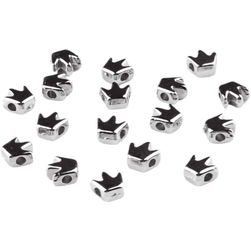 Acryl kralen - Kroon - 6 mm - Zilver