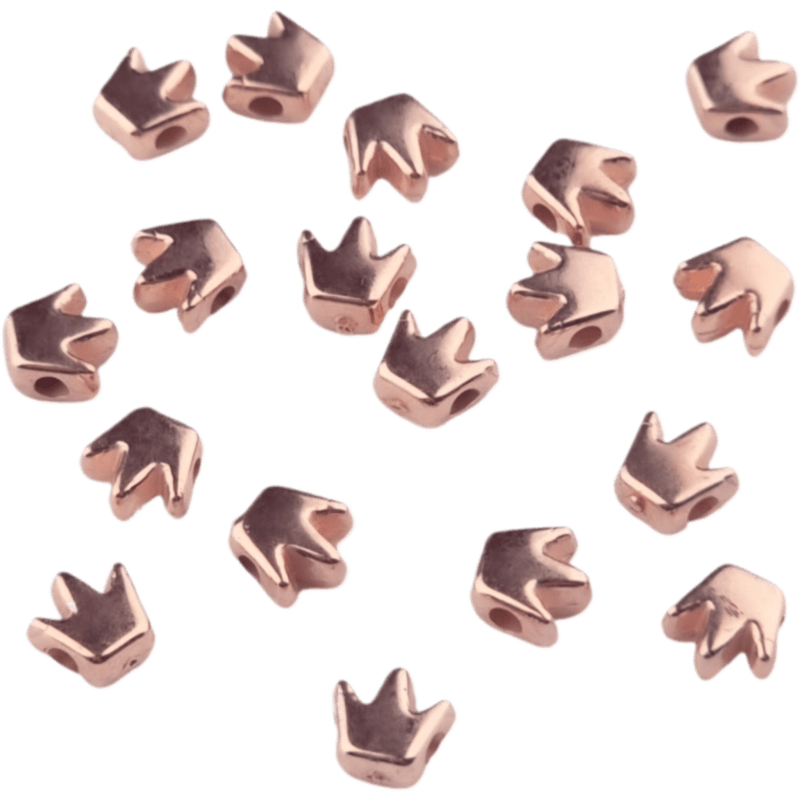 Acryl kralen - Kroon - 6 mm - Rose Goud