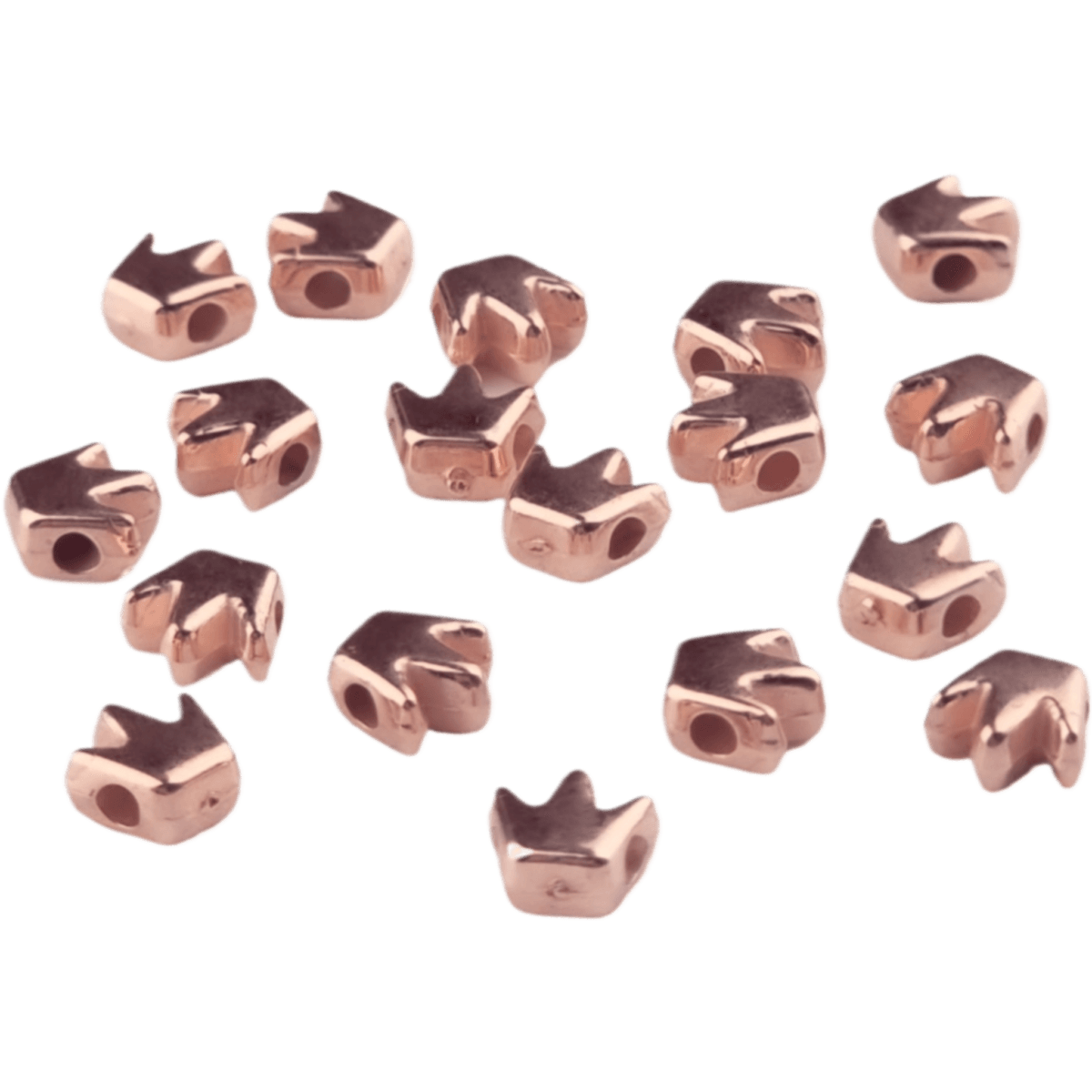 Acryl kralen - Kroon - 6 mm - Rose Goud - Afbeelding 2